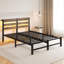 Cadre de lit double en métal avec tête de lit en bois, lumières RVB, chargeur, tablette de rangement, silencieux, aucun sommier nécessaire-1869828277-1872841134