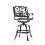 Tabouret pivotant en fonte d'aluminium l 21,60 po x P 25,50 po x H 48,81 po