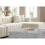 Canapé modulaire en forme de L, revêtement en velours capitonné profond, méridienne droite, beige