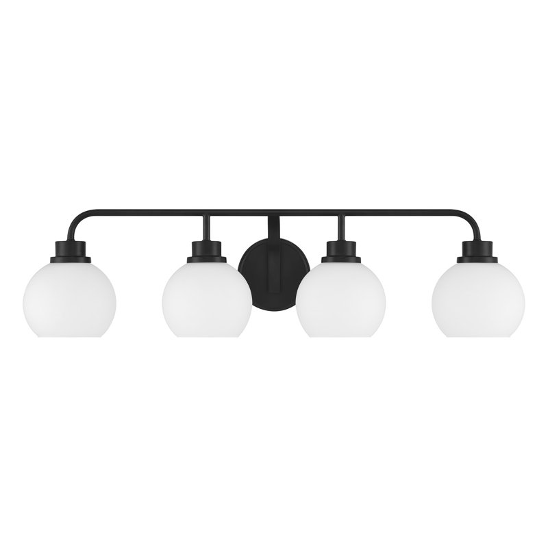 Luminaire suspendu 4 lumières Merilian Kenilworth, Noir mat