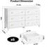 119.4 cm W Chest of 6 Drawers