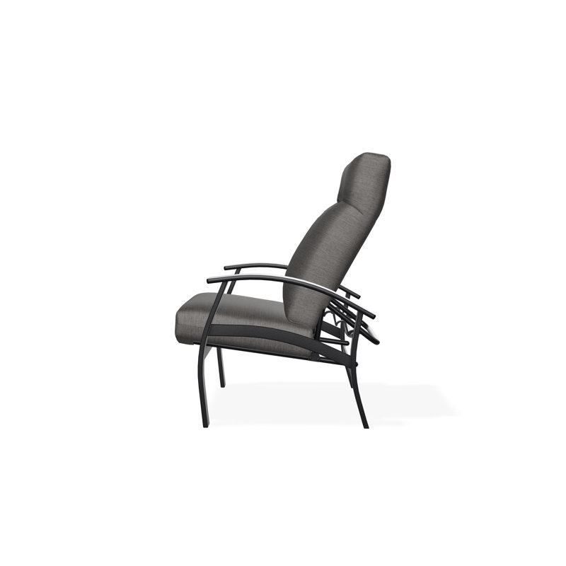 Belle Isle Outdoor Lounge Chair, Black, Canvas Granite Sunbrella® Canvas