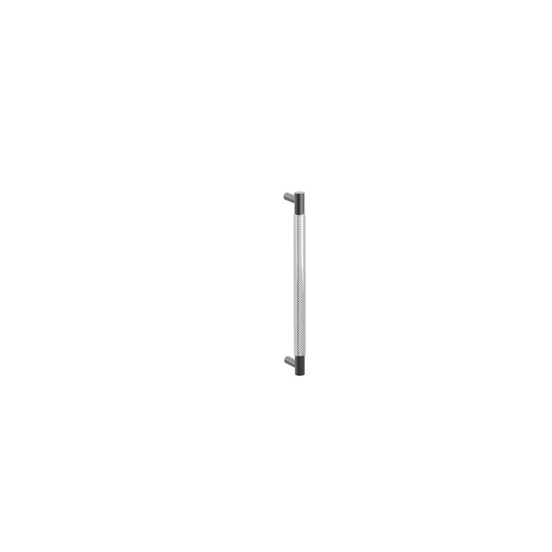 Emtek Back to Back SELECT Appliance Pull 12" T-Bar Polished Nickel Knurled Bar Polished Chrome