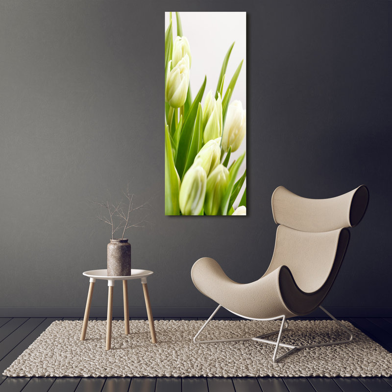 White Tulips - Wrapped Canvas Print
