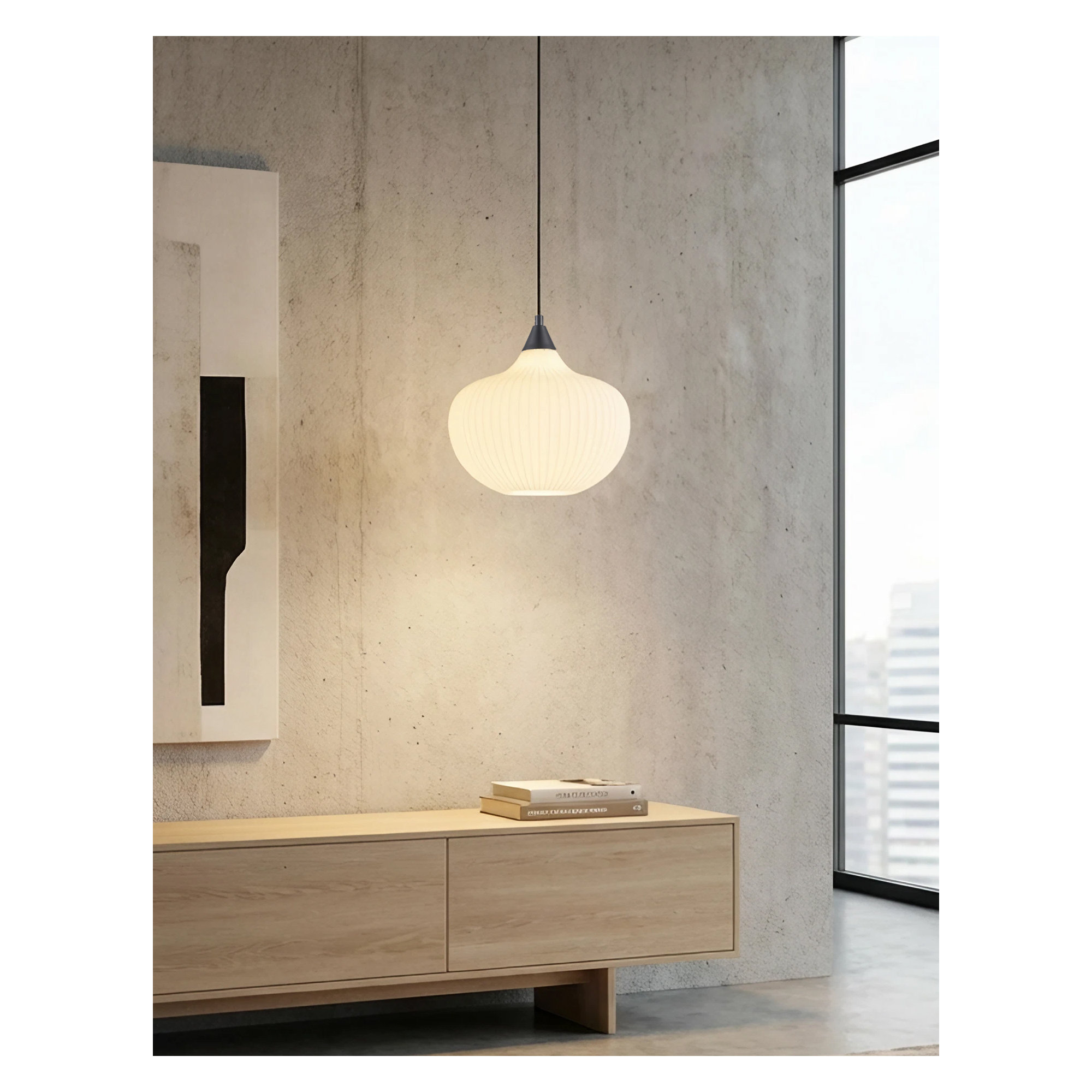 Collina 1 - Light Single Geometric Pendant, Black