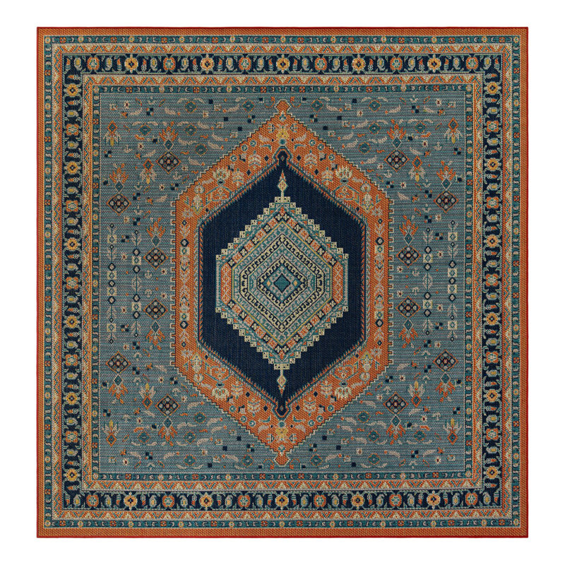 Tapis intérieur / extérieur Felipe Marlenia, Carré 10 pi