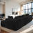 130" W Modular U-Shaped Sofa, With No Assembly Required Sofa, With Reversible Design And Freely Configurable Layout-892782054