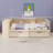 Platform Bed With Storage Shelves, Drawers-1491161197-1491161196