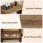 Table de chevet avec 2 tiroirs de rangement, style campagnard, marron-758820966-758820965