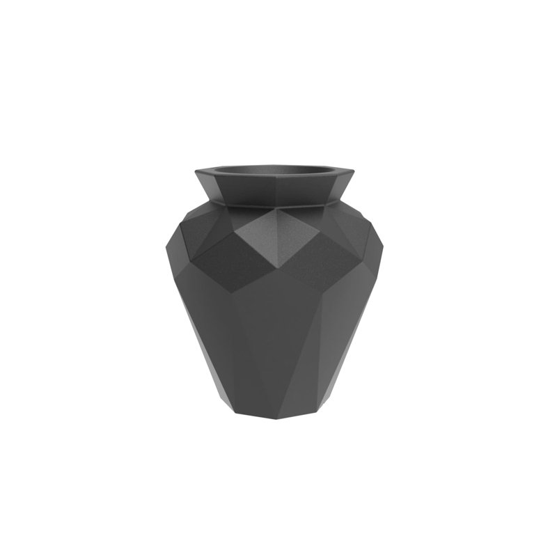 Origami - Hanami Planter, Anthracite, 31.5" H x 24.25" W x 24.25" D