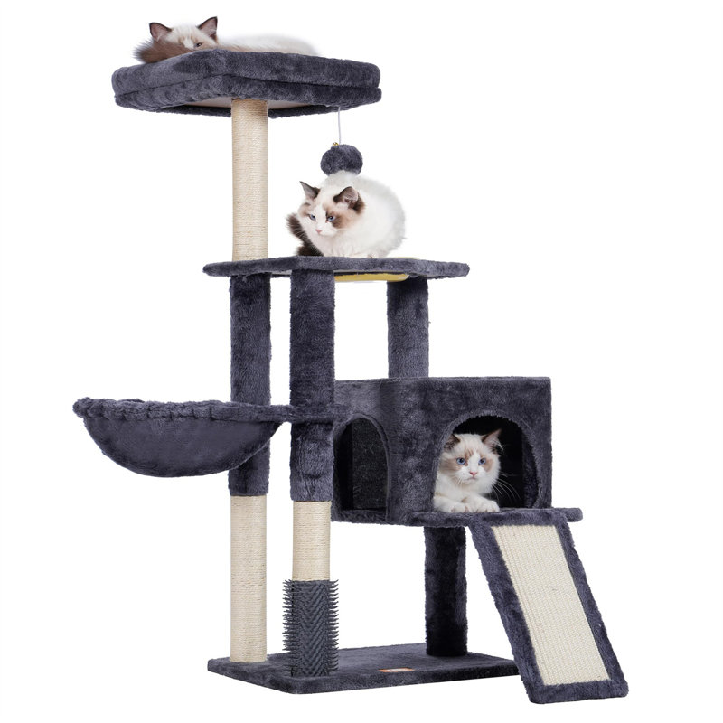 Evalena Cat Tree, Dark Gray, 7.09" H x 12.6" W x 17.32" L
