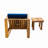 Acacia Wood Outdoor Lounge Set - Chair And Ottoman With Removable Cushions, All-Weather Outdoor Chaise Lounge/Daybed,  For Patios, Balconies, And Gardens-1472944862