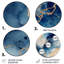 «Blue and Gold Marble Clouds» - Abstrait, reproduction d'art sur métal-109588357