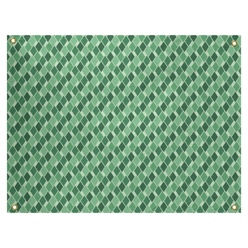 Tapisserie elizabeth rétro en losanges rétro katelyn Avicia, Intérieur / extérieur, H 51,5 po x l 60,5 po