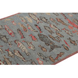 Rug & Kilim’S Mid-Century Style Rug In Blue With Colorful Fish Pictorials