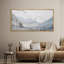 Rustic Countryside Misty Mountain Range, aquarelle encadrée sur toile-98042494-111176202