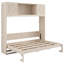 Lit escamotable rustique avec armoires de rangement et structure en bois Gaudet-132834304-132834302