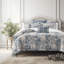 Dolce  Blue Fog Cotton Duvet Cover Set  8 Piece-959483830