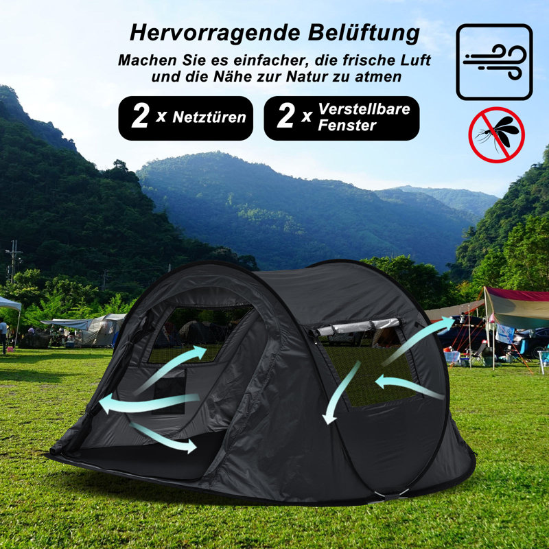 Bunkley 2 Person Tent, Black