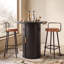Round bar high standing table with storage, for bar & living room