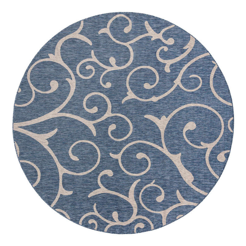 Hornersville Floral Indoor / Outdoor Rug, Round 10'8"