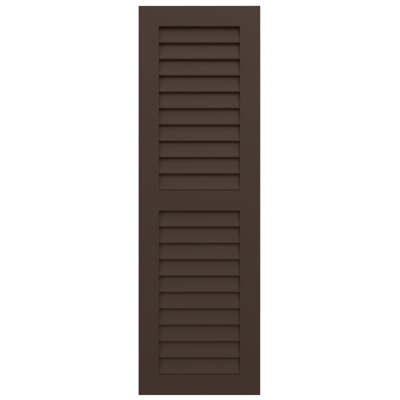 Deux volets à persiennes égales EnduraCore Composite, 15"W, Brun raisin, 48"H