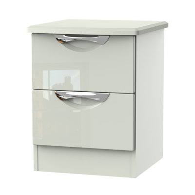 Fully Assembled Ratley 2 Drawer Bedside Table