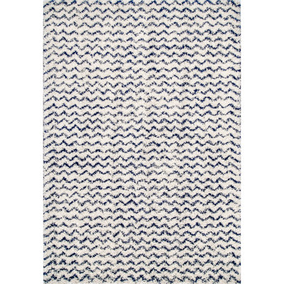 Chevron Shag Area Rug