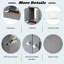 Meuble-lavabo autoportant avec lavabo en céramique, 4 tiroirs et armoire-1758593322