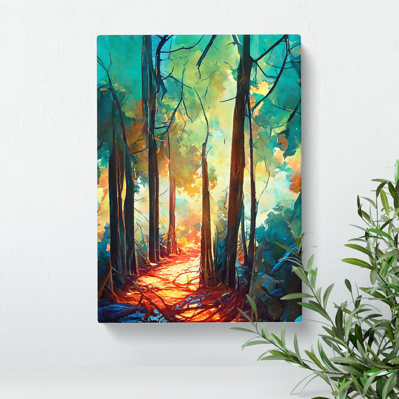 Forest Portrait No.2 Abstract - Wrapped Canvas Graphic Art, 50cm H x 35cm W x 3cm D