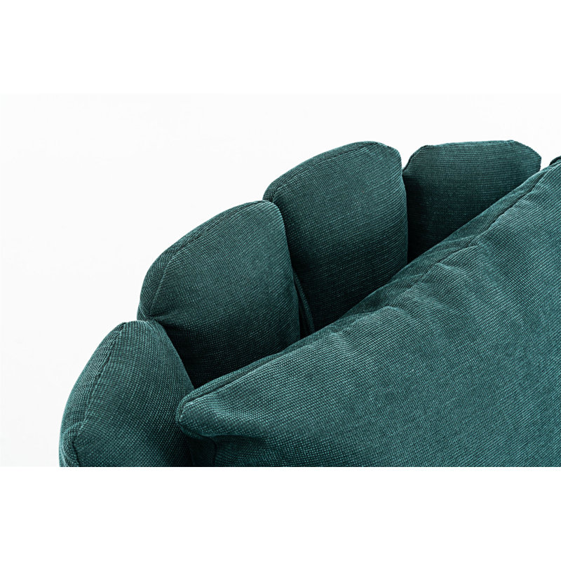 Fauteuil d'appoint rembourré, Vert