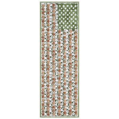 Area Rugs for Living Room Washable Area Rug Boho Floral  Non-Slip Faux Wool Carpet Ideal for Bedroom Living Room Kitchen Office Entryway Bathroom