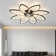 Acea 35.4" Modern Flush Mount Ceiling Fan with LED Light Dimmable 8 - Light Flush Mount with Remote