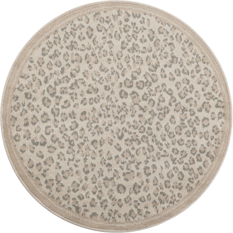 Pardus Teonni Rug, Ivory, Round 3'1"