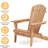 Wooden Patio Folding Chair Of 2. Fits Lawn, Garden. Comfortable Seat, Tall . Space Saving. Half Assembled. Brown 2 Lounge For Garden, Pool Side. Classic Style, Relaxing Seat. & Honey-120998015