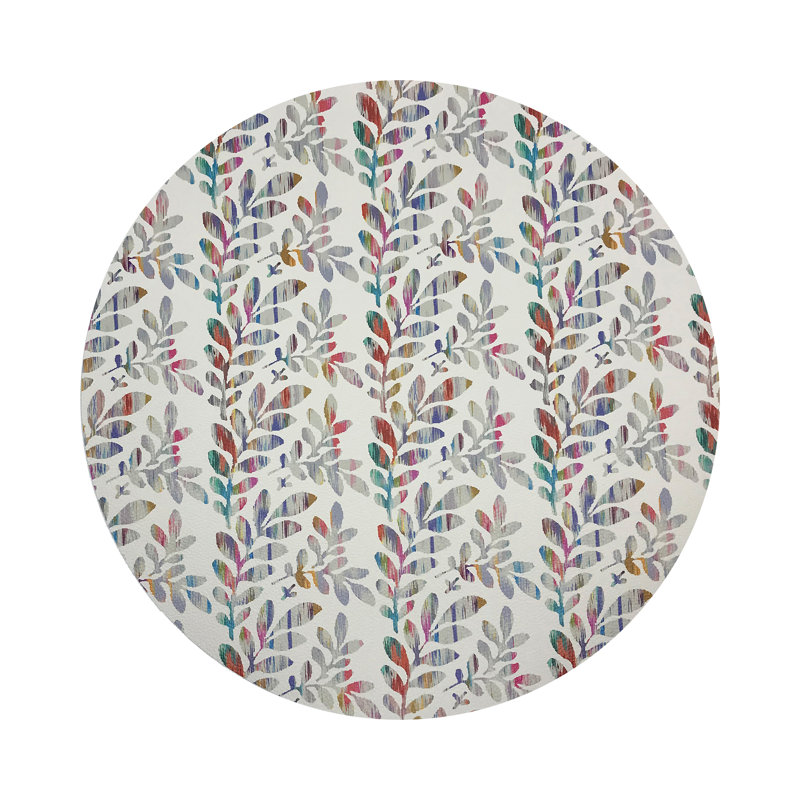 Tuileries Champagne Vegan Leather Round Coasters, Champagne