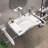 29.5" W X 20.5" D ADA Compliant Ceramic Bathroom Sink Wall-Mounted Rectangular White Sink Wall Hung Accessible Vessel Sink with Integrated Handles & Single Pre-Drilled Faucet Hole