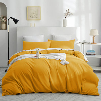 Housse de couette en microfibre moderne et contemporaine avec taies d'oreiller - Ensemble de literie douce et durable