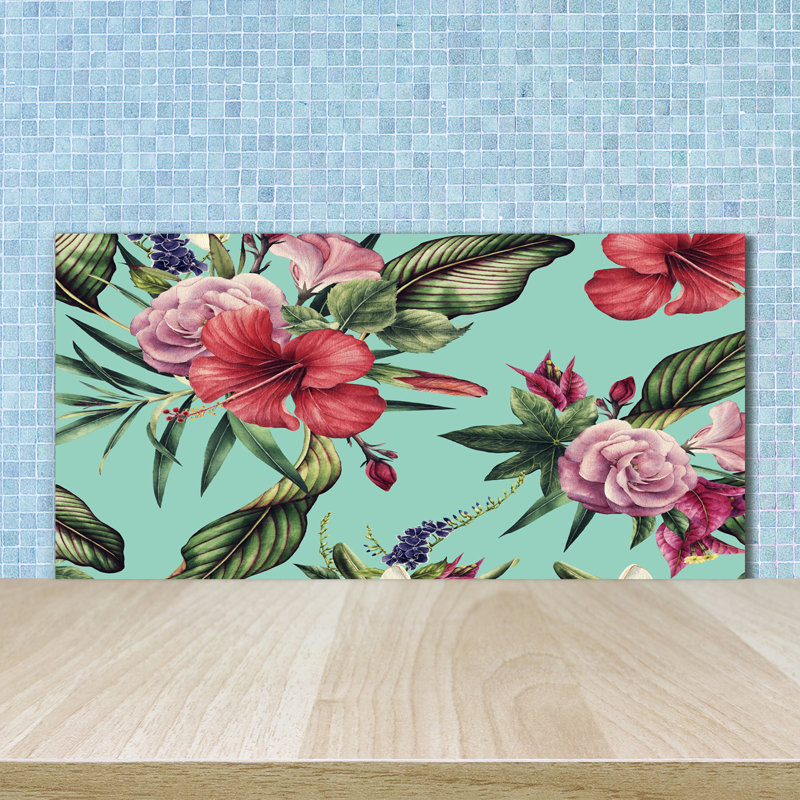 Aamya 50cm W x 100cm L Glass Peel and Stick Panel