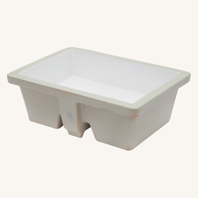 Lavabo de salle de bain rectangulaire encastré en céramique blanc 19,5 "x 14" avec trop-plein
