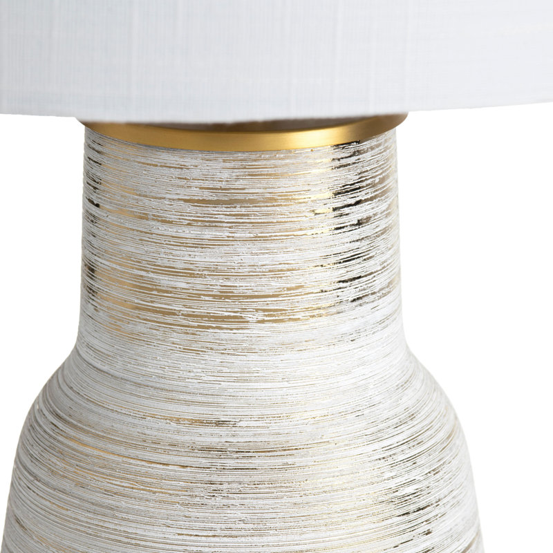Lampe de table en céramique Thaj, Blanc