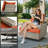 
Burcin Outdoor Rattan Woven Sofa With Luminous End Table And Swivel Chair-604153863