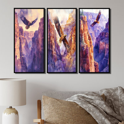 Eagle Above The Canyon I - Eagle Animal Canvas Prints Collection