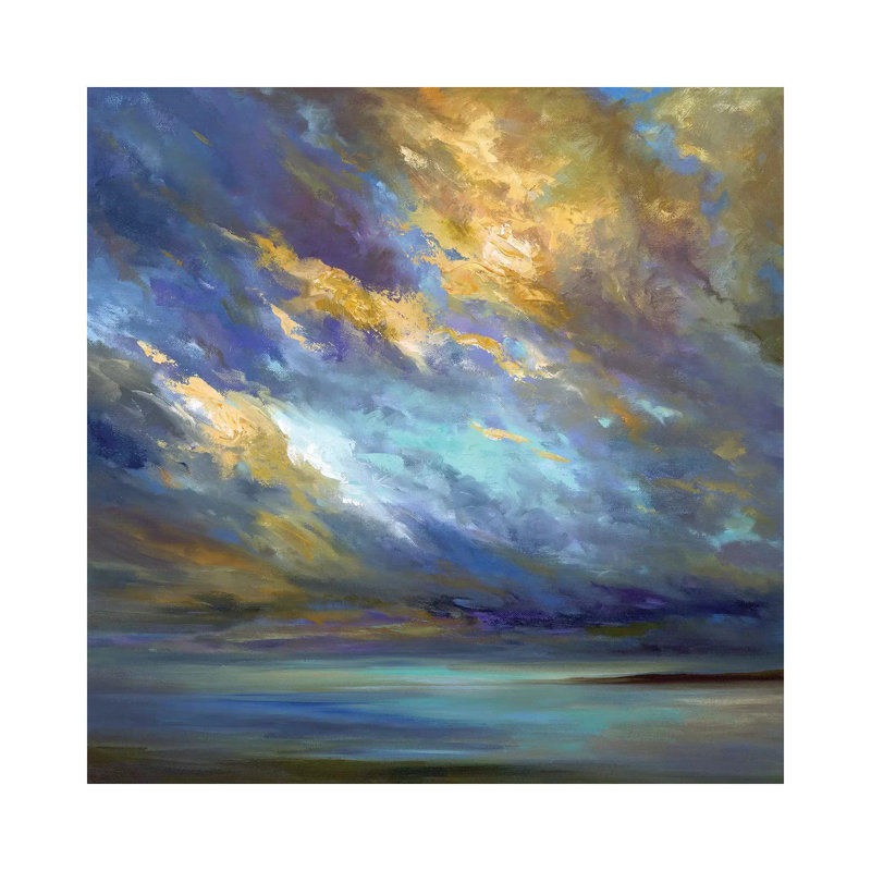 Coastal Clouds by Sheila Finch - Wrapped Canvas Painting, 93.98 cm H x 93.98 cm W x 3.175 cm D