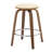 Hoxha Leather Round Counter Stool With Stained Poplar Wood Frame And 360-Degree Swivel Hoxha Collection-106908433