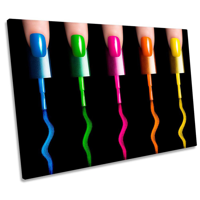 Nail Varnish Beauty Salon - Wrapped Canvas Print, 30.5cm H x 45.7cm W x 2cm D