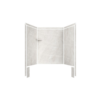 FlexStone Royale 60"W x 36"D x 80"H Alcove Bathtub/Shower Surround in Dune