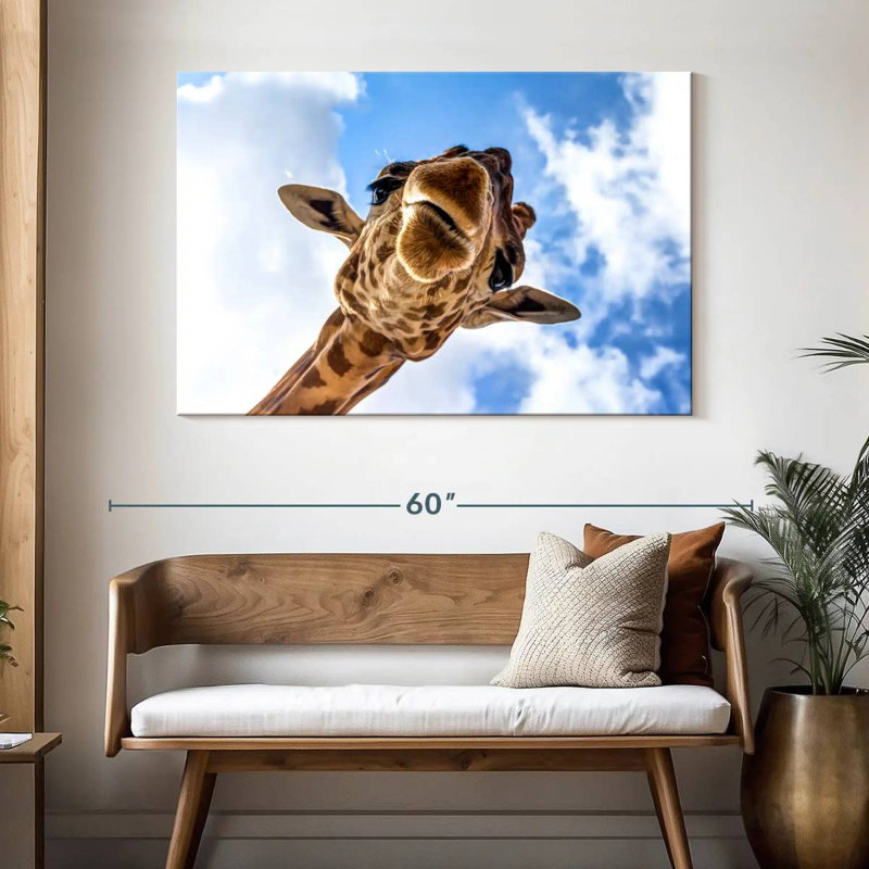 Curieuse girafe Brampt, H 32 po x l 48 po