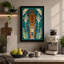 Tiger in Symmetry Art Deco - Wrapped Canvas-1087517696-1087517702