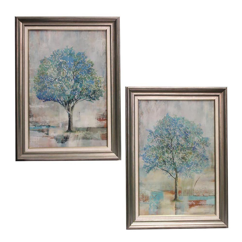 Ensemble de 2 reproductions d’art encadrées, "april fleuri tree"